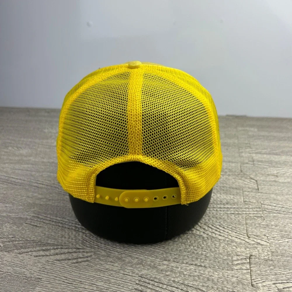 Vintage 80s Ryder Trucker Hat Cap Snap Back Adjustable Yellow Rope Patch Logo‎